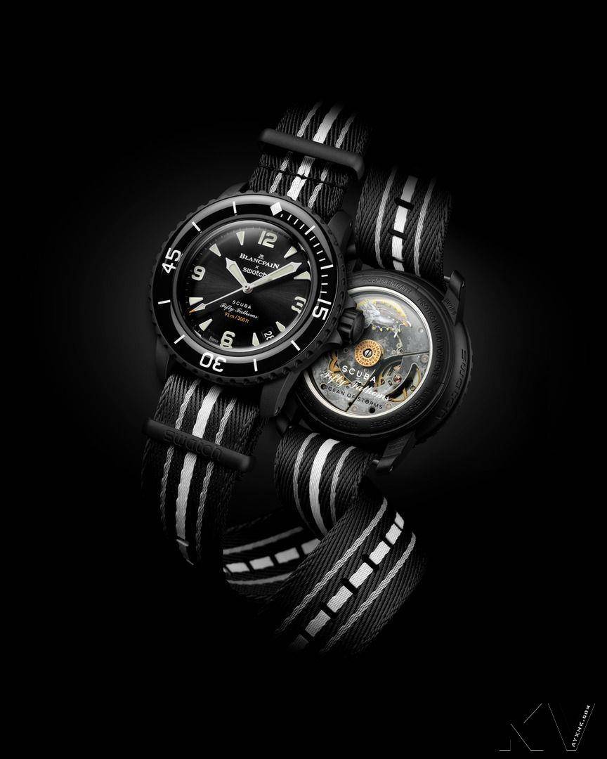 Swatch每天限买一只的表又来了！　联名Blancpain黑月表超帅 奢侈品牌 图1张